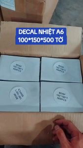 Giấy In Nhiệt Decal A6 / 100x150mm - Tệp 500 Tem In Bill TMĐT Có Sẵn Lớp Keo Tự Dính (PVN3854)