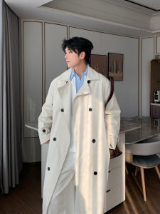HUALUNDESIGN | Mens Double Breasted Long Coat