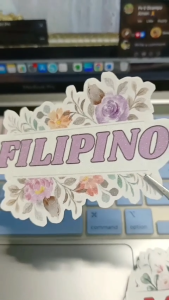Floral Subject Sticker for Notebook and Big Book I 3.5" x 2.5" I per piece I Glittery Finish