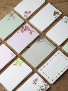 Hand-Drawn DIY Greeting Card Blank White Kraft Paper English Word Card Lomo Style Postcard Pinyin Message Card Simple Design