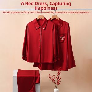Yuzhaolin | Couples Wedding Pajamas Short Sleeve Summer Wear