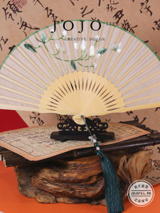 Quạt Gập Phong Cách Trung Hoa Cổ Điển Quạt Lụa Truyền Thống Quạt Mini Trang Trí Nhà Quạt Tay Cầm Bằng Tre Thêu