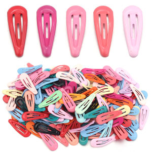 30pcs/lot 30x11mm Children Cute Colorful Waterdrop Shape BB Hair Clips Kids Headwear Girls Lovely Hairpins DIY Hair Accessories