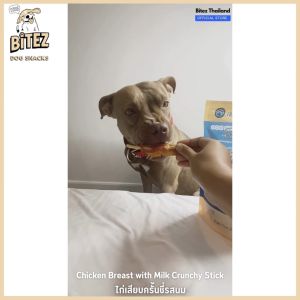 Bitez ขนมหมา สันในไก่เสียบครันชี่ เนื้อไก่แท้ 100 กรัม โปรตีนสูง ขนมสุนัข Chicken Breast with Crunchy Stick Dog Treats Dog Snacks
