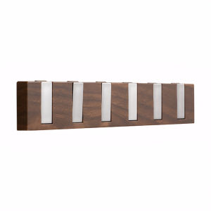 Wood Grain Key Hooks 6 Foldable Hooks Wall Mounted Bag Holder Multi-Function No Drilling Key Hangers for Door Wall Entryway