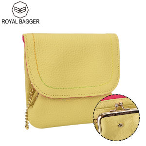 Royal Bagger Lichee Pattern Coin Purses for Women Genuine Cow Leather Cute Small Wallet Purse Fashion Mini Card Holder 1470