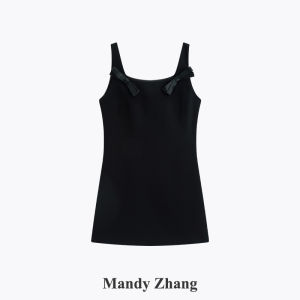 Elegant Summer Acetate Bow Dress