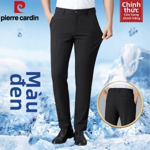 Pierre Cardin | Quần Tây Hơi Rộng Mùa Hè Vải Lụa Trơn Co Dãn Chống Nhăn