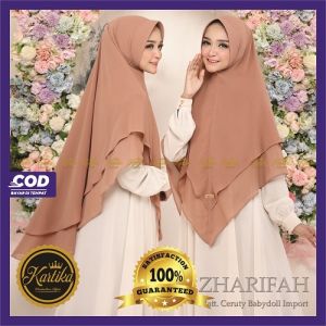 Kartika Hijab - Khimar Syari 2 Layer Ceruty Babydoll Jumbo