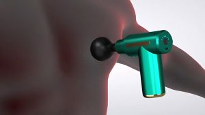 เครื่องนวดอัตโนมัติ รุ่นใหม่ทันสมัย massage gun ปืนนวดไฟฟ้า แบบUSBพกพา มีฟังก์ชั่นให้เลือก คลายกล้ามเนื้อจากการปวดเมื่อย