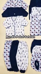 Risyababy 18pcs Baju bayi baru lahir SET Baju Bayi celana bayi newborn 0 6 bulan atasan Baju bayi setelan baju bayi cowok navy bayi baru lahir