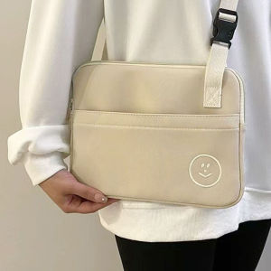 Ins Shockproof Dustproof Tablet Case Compatible with  10 12 9 Mini6 Pro11 Cartoon Solid Color Portable Shoulder Crossbody Bag for Men And Women