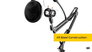 PENGIRIMAN GRATIS KE SELURUH INDONESIA - SAMUDRA - BIRU - TaffSTUDIO Bracket Arm Stand for Mic Condenser Microphone Mikrofon & Phone Stand Holder Adjustable Recording Hitam