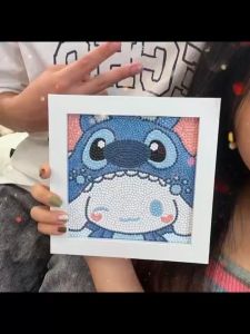 DIY Diamond Painting Kit Sanrio Berlian Bulat Dekorasi Full Drill Diamond Painting Lotso