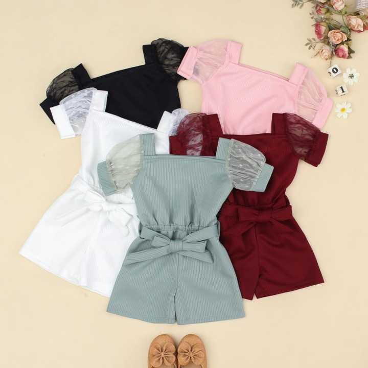 MAYLA JUMPSUIT 1-6Thn Mango knit mix Tulle polcadot Lazada Indonesia