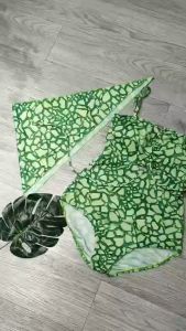 Bikini đồ bơi nữ đi biển 1 mảnh áo ngực nữ kèm mút nâng kèm khăn chất liệu thun lạnh BINSPORTS BHV209