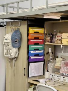 กระดาษทดสอบจัดระเบียบแบบพับได้สีรุ้ง กระเป๋าเก็บเอกสารติดผนังแบบแขวน วัสดุพลาสติก สินค้าสำหรับธุรกิจและวัสดุศึกษาทางอิเล็กทรอนิกส์