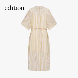 edition | Womens Two Piece Summer Dress Linen Cotton Stripes