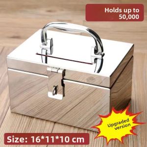 MOMIAN | Large Capacity Security Money Box Stainless Steel