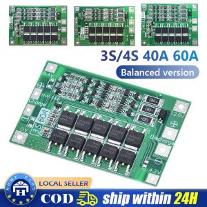 3S/4S 40A 60A Li-ion Lithium Battery Charger Protection Board 18650 BMS For Drill Motor 11.1V 12.6V/14.8V 16.8V Enhance Balance