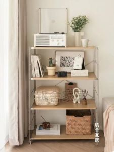 Upgraded Version Non-Print Storage Rack Kitchen Balcony Miscellaneous Goods Cabinet Side Cabinet Living Room Bookshelf