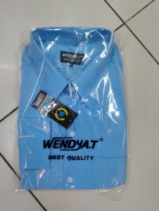 Wendya.T Kemeja Formal Reguler Warna Biru Muda✓Kemeja Pria Polos Lengan Panjang