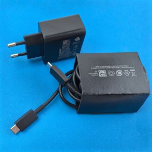 Original Samsung A55 F55 Charger 45W PD Super Fast Charge EU USB-C Adapter 1/1.8 M Type C Cable For Galaxy S25 S24 Ultra C55 A56
