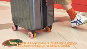 8 Pcs Luggage Wheel Covers Silicone Silent Protection Cover for Carry-on Luggage with Spinner Wheels Luggage  Protection