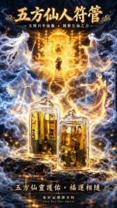 🔮【Five-Direction Immortal Amulet Scroll (Takrut)】🔮