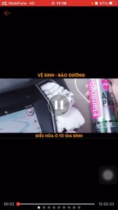 Chai xịt bọt vệ sinh giàn lạnh xe ô tô và điều hòa gia đình