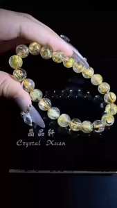 [现货] 9mm 金发晶手串｜招财聚运 × 增强自信 × 强化行动力｜Golden Rutilated Quartz Bracelet｜Wealth • Confidence • Motivation