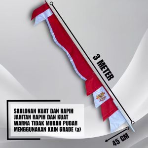 bendera umbul umbul dirgahayu warna warni isi 20pcs
