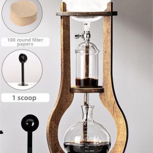 Cold Brew Drip Coffee Pot Wooden Dripper