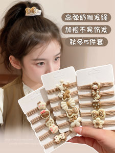 ยางรัดผมสุดน่ารักสำหรับผู้หญิง ยืดหยุ่นสูง ทนทาน ไม่ทำลายผม ยางรัดผมสำหรับเด็ก ตกแต่งผมหางม้าสูง ยางรัดผม