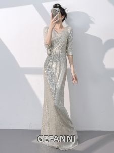 Champagne Luxury Small Batch High-End Evening Gown Mermaid Style