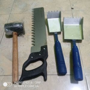 Sendok hebel 710+palu karet & gergaji Hebel  (4in1)
