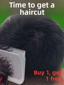 Gradual Haircut Comb Easy to Shape Flat Head Trimming Scissors Convenient Positioning Portable Hairdressing Tool for Family Use