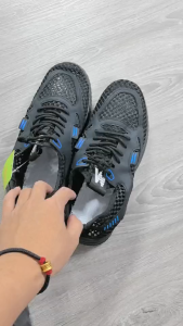 Giày Sneaker Nam Cổ Thấp Phong Cách Đường Phố Họa Tiết Graphic Đen