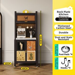 MEISD | Retro Vintage Stainless Steel Kitchen Storage Cabinet