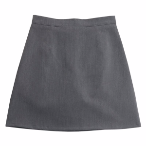 Grey Large Size Pear Shape Fitting Short Skirt Summer
