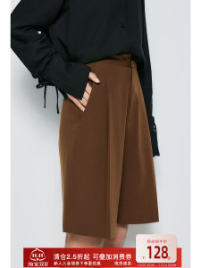 High Waist Bermuda High Waist Suit Pants Women Summer Loose Casual Five-Point Straight Leg Slimming Shorts Commute Style