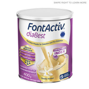Milk for Diabetics - FontActiv diaBest Vanilla 400g (Expiry: April 2028 7 servings)