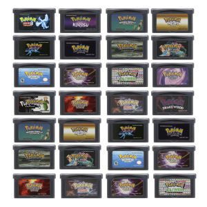 Bandai | GBA Pokemon Game Cartridge 32-Bit Video Game Console Card AshGray Liquid Crystal Light Platinum Moemon Emerald USA Version