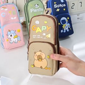 New 6-layer large capacity cartoon pencil case small school bag pencil case cute high-value student stationery box