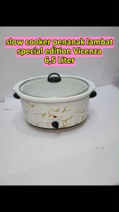 Slow Cooker Pemasak Lambat 65 Liter Low Watt Marble Design Elegant Vicenza bergaransi VSC 001