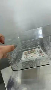 FRIDGE & PANTRY BIN STACKABLE CLEAR ACRYLIC BIN CRYSTAL CLEAR ACRYLIC REFRIGIRATOR & PATRY ORGANIZER