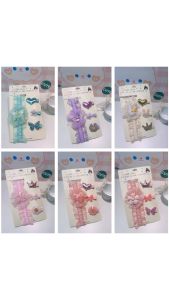 4pcs/set Baby Headband And Hair Pin Lace Flower Baby Girl Hair Bands Newborn Crown Love Hair Accessories