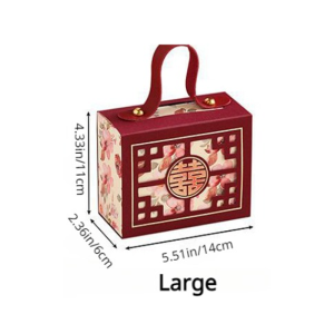 5pcs Chinese Style Gift Box Candy Box for Wedding New Year Gifts. Simple and Advanced Packaging Box(Folding Required)