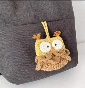 Owl coins purse/Car key pouch /Bluetooth earphone pouch猫头鹰造型钩针零钱包/钥匙包/蓝牙耳机包