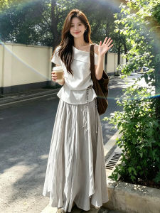 NIUVIES | Summer Stylish One Shoulder French Dress Set